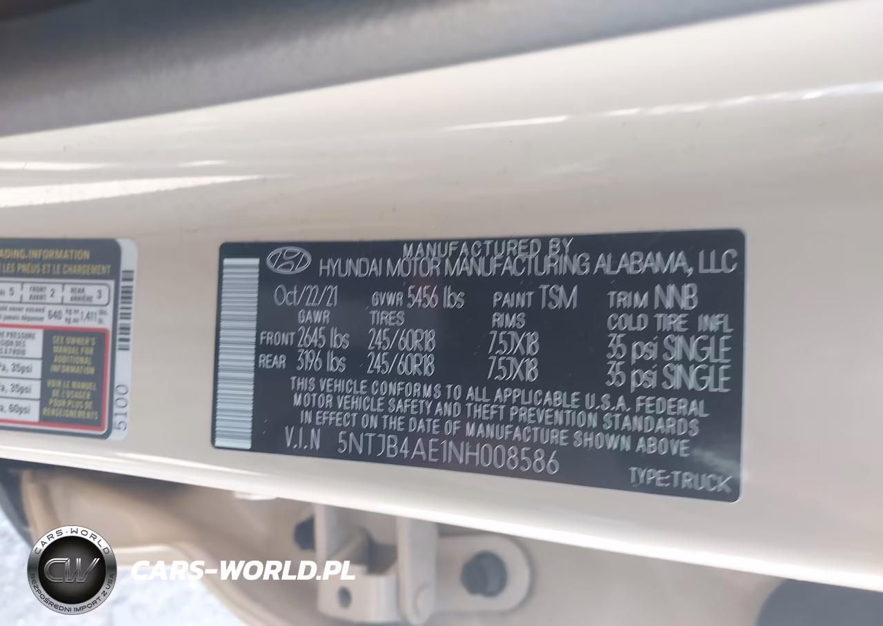 2022 Hyundai Santa Cruz Sel VIN:5NTJB4AE1NH008586 - 7