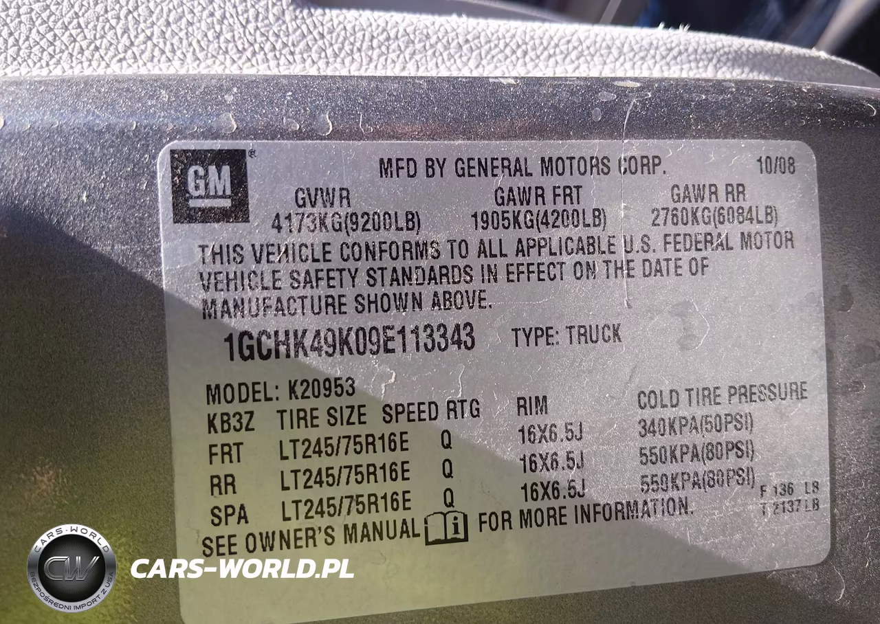 2009 Chevrolet Silverado 2500Hd Work Truck VIN:1GCHK49K09E113343 - 9