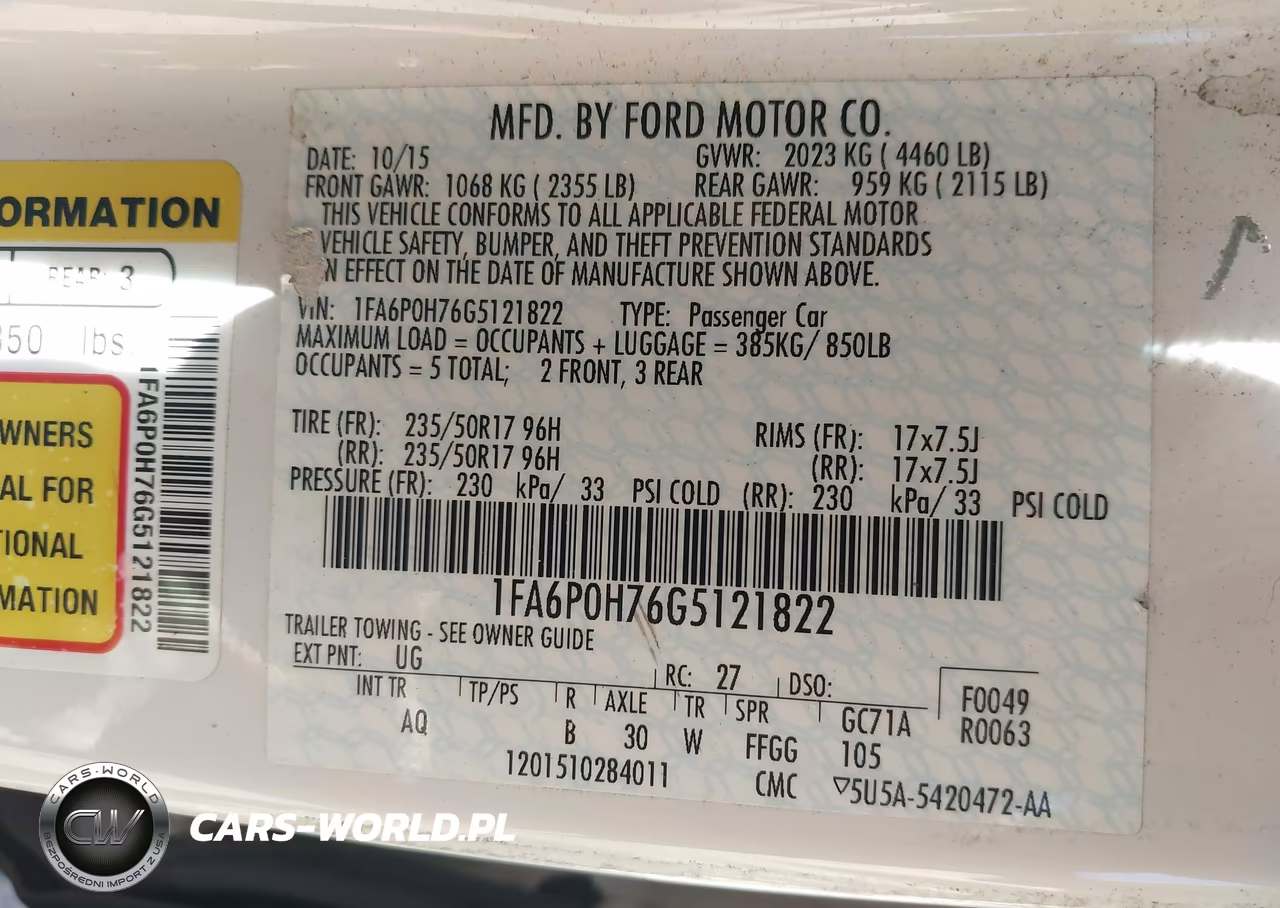 2016 Ford Fusion Se VIN:1FA6P0H76G5121822 - 9