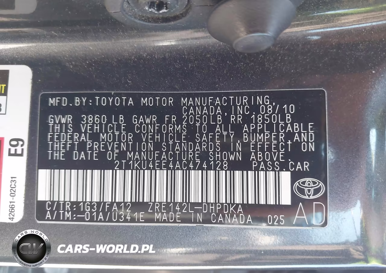 2010 Toyota Matrix VIN:2T1KU4EE4AC474128 - 9