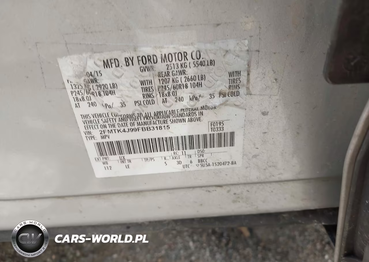 2015 Ford Edge Sel VIN:2FMTK4J99FBB31815 - 9