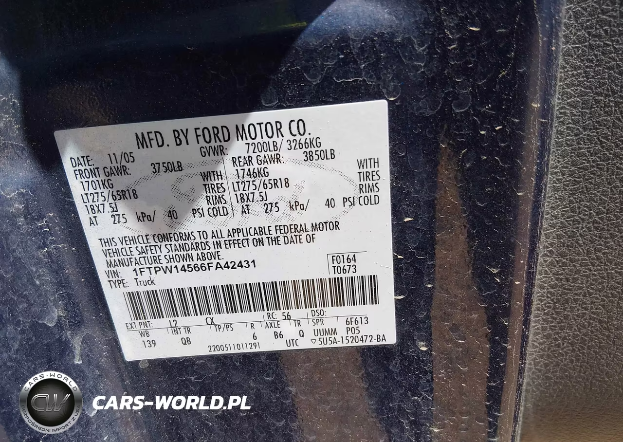 2006 Ford F-150 Fx4-Lariat-Xlt VIN:1FTPW14566FA42431 - 9