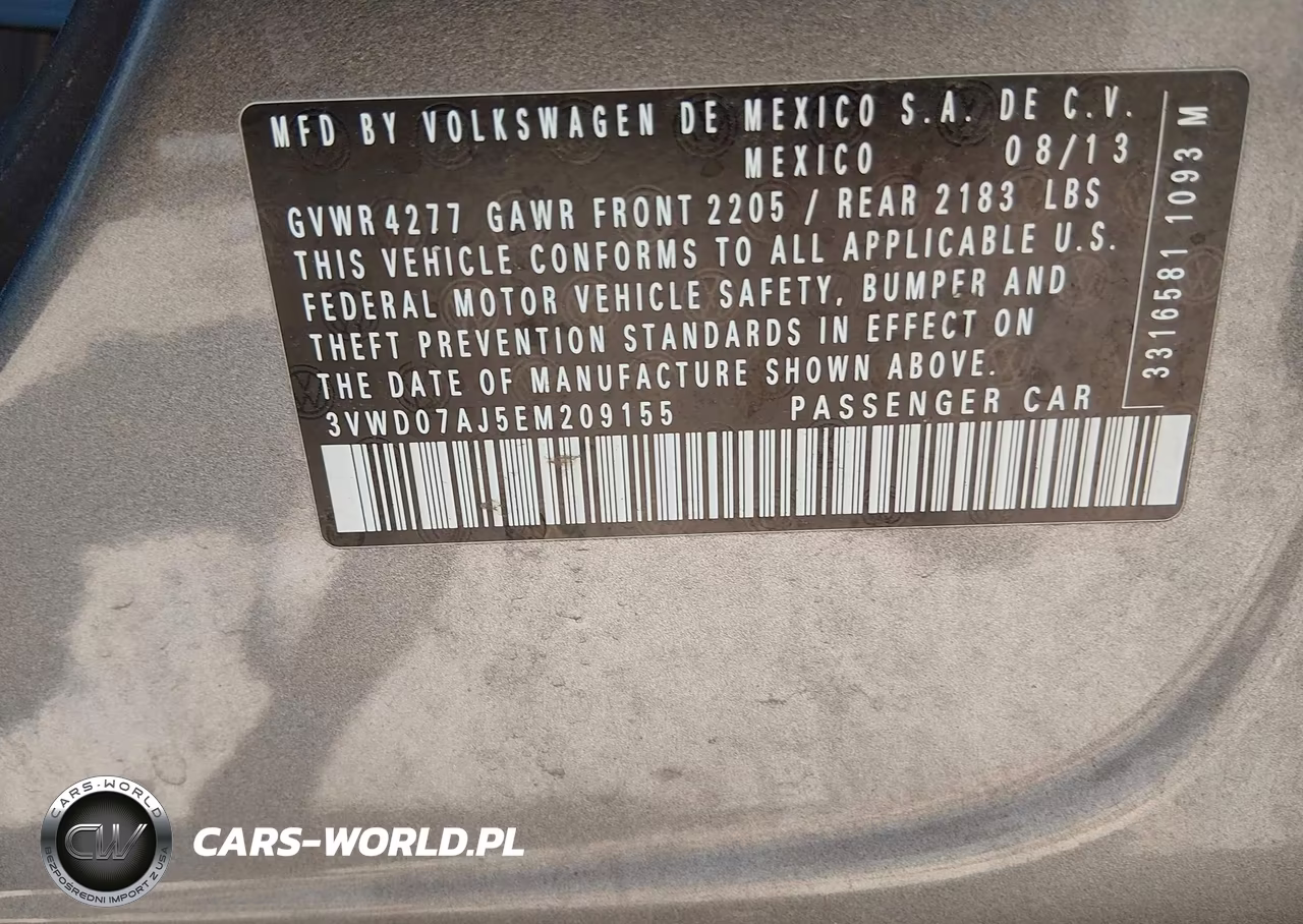 2014 Volkswagen Jetta 1.8T Se VIN:3VWD07AJ5EM209155 - 9