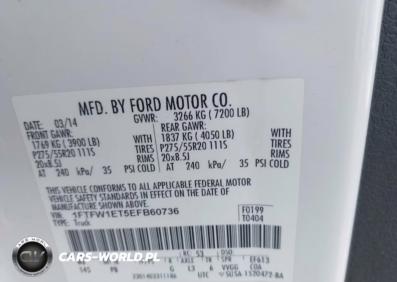 2014 Ford F-150 Platinum VIN:1FTFW1ET5EFB60736 - 9