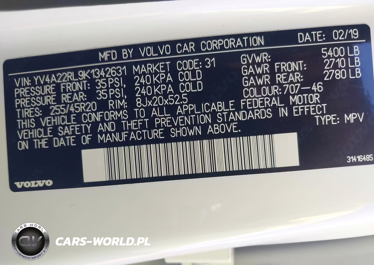 2019 Volvo Xc60 T6 Inscription VIN:YV4A22RL9K1342631 - 9