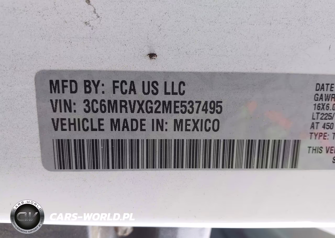2021 Ram Promaster 3500 VIN:3C6MRVXG2ME537495 - 9