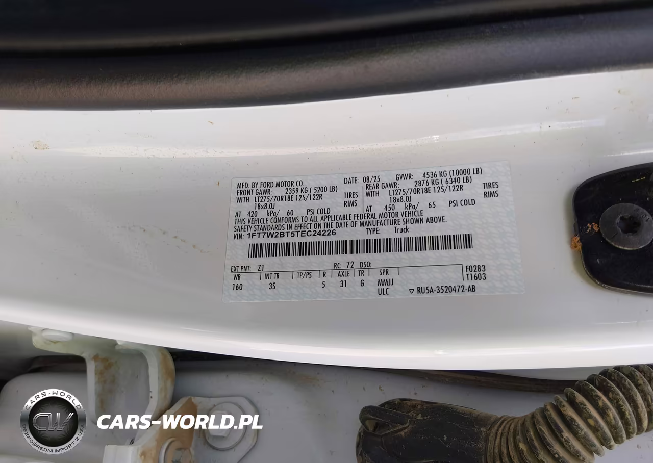 2026 Ford F-250 Xlt VIN:1FT7W2BT5TEC24226 - 9