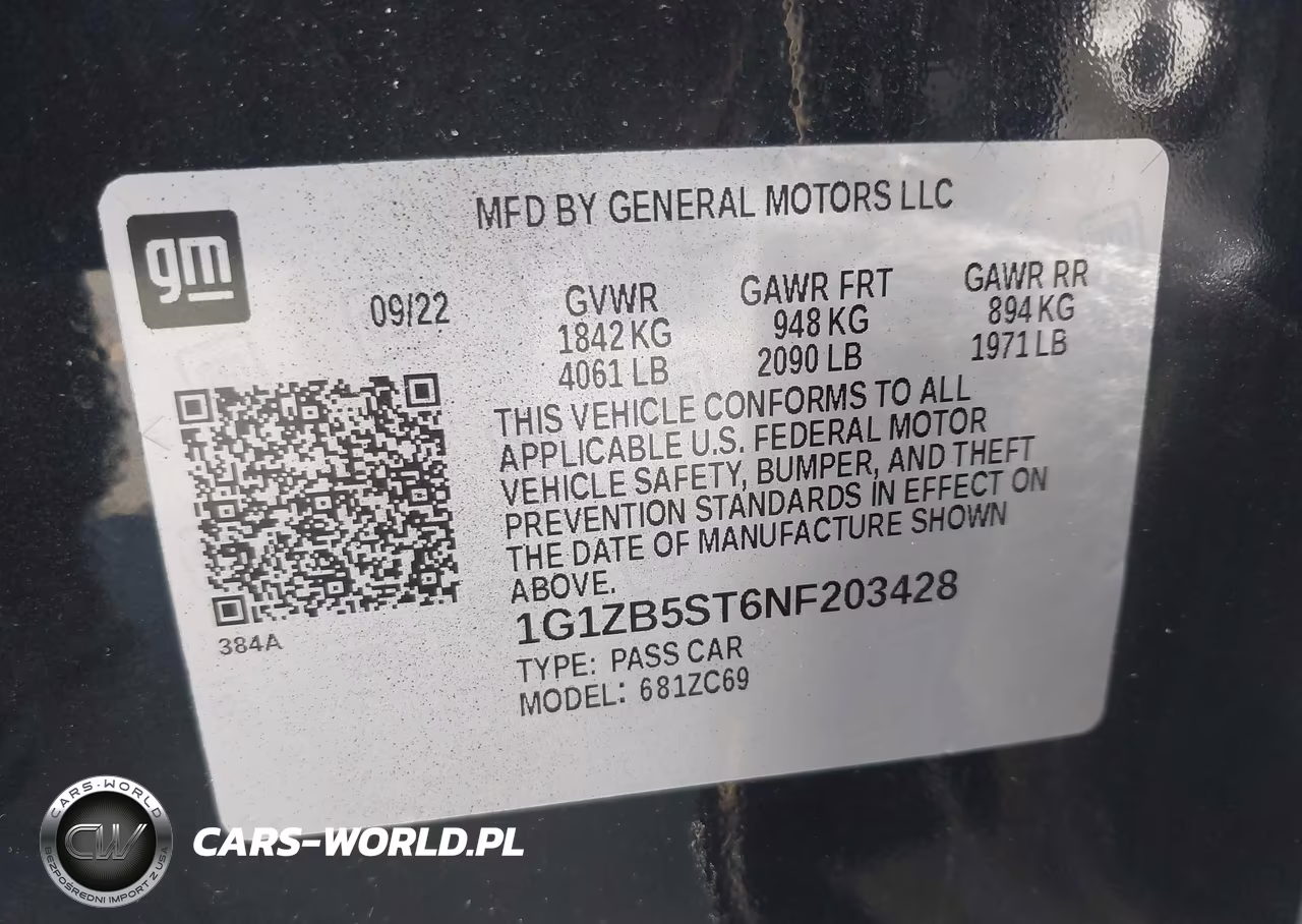 2022 Chevrolet Malibu Fwd Ls VIN:1G1ZB5ST6NF203428 - 9