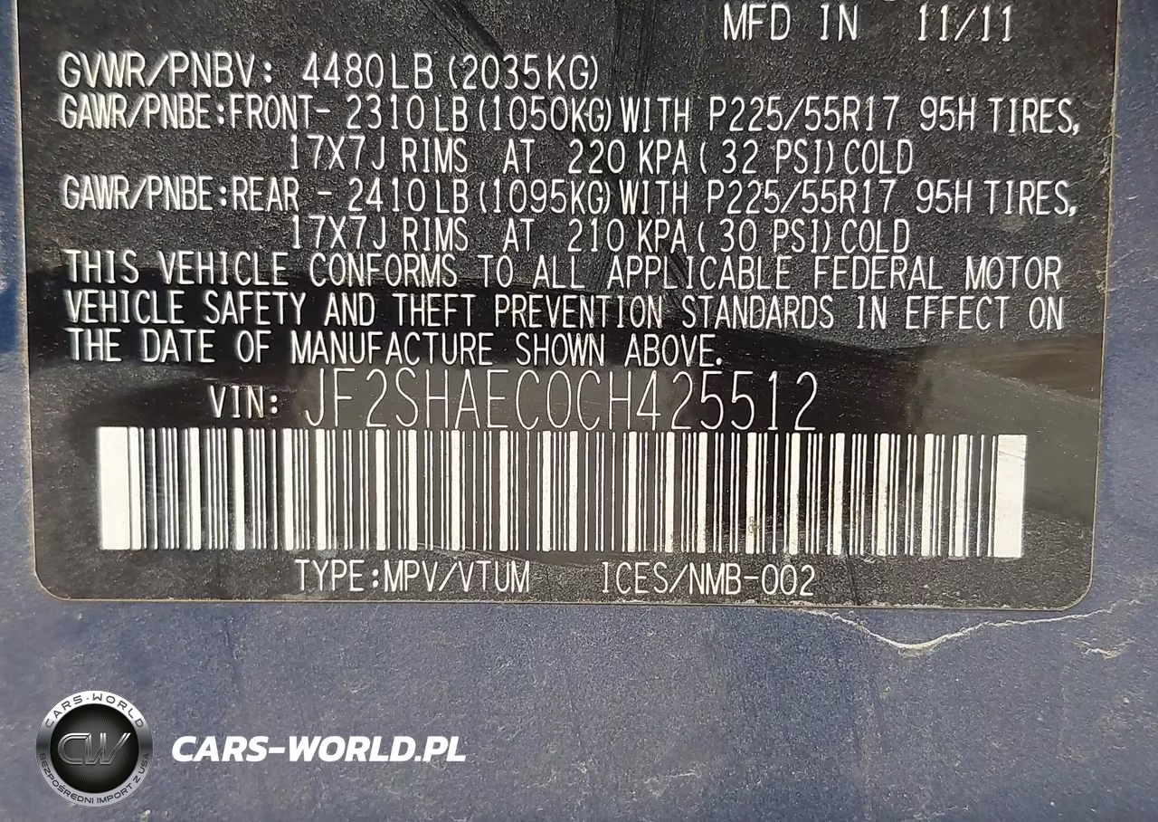 2012 Subaru Forester 2.5X Limited VIN:JF2SHAEC0CH425512 - 9