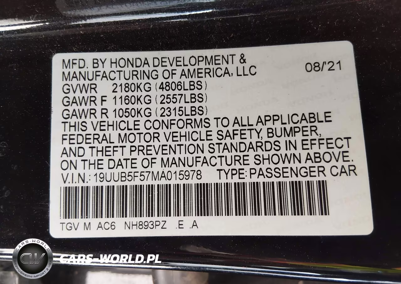 2021 Acura Tlx A-Spec Package VIN:19UUB5F57MA015978 - 9
