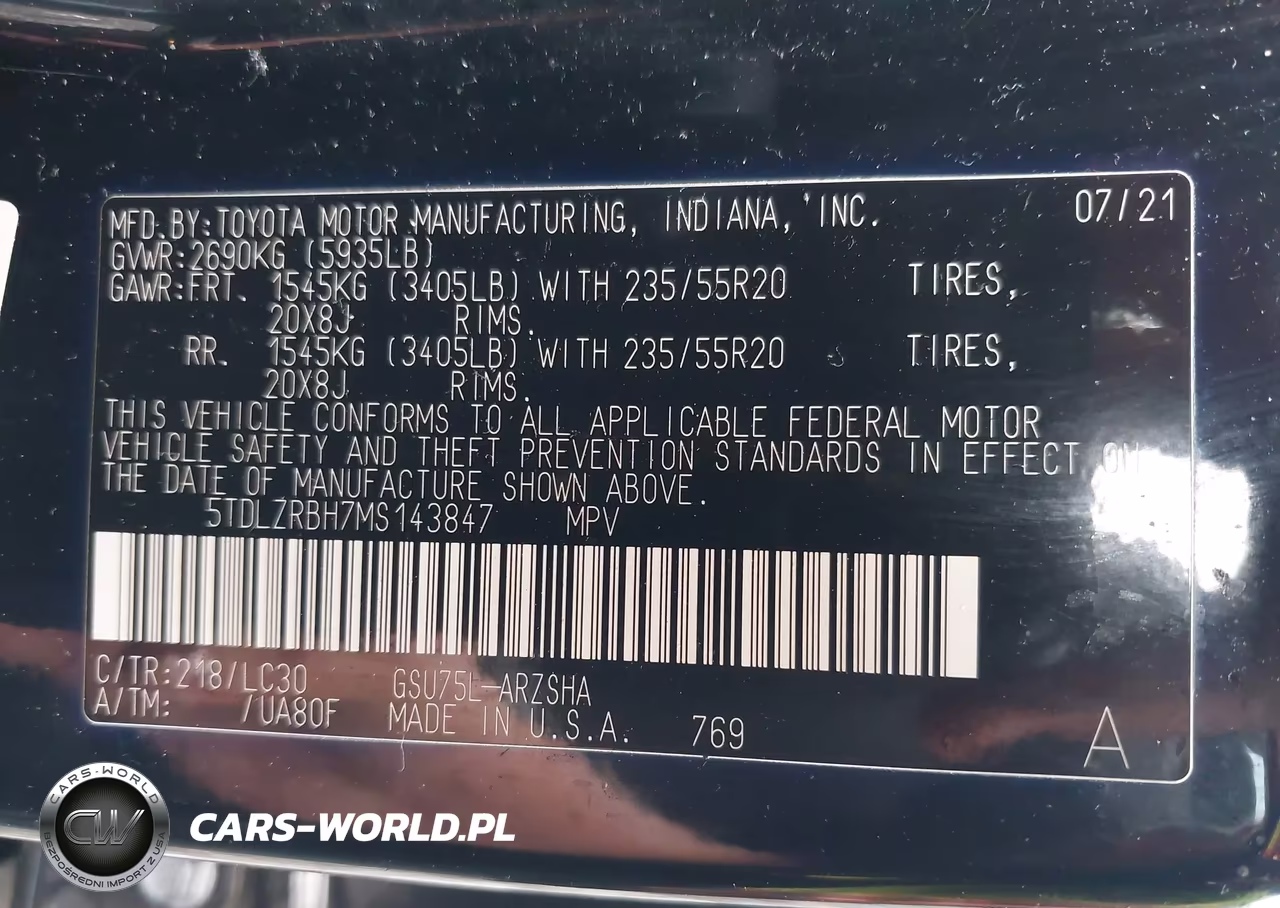 2021 Toyota Highlander Xse VIN:5TDLZRBH7MS143847 - 9