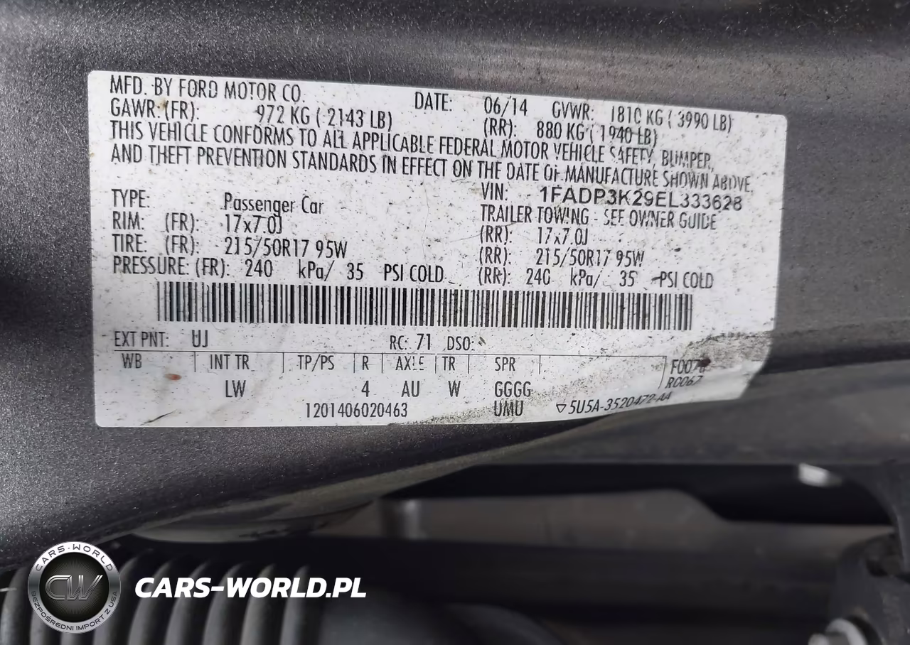 2014 Ford Focus Se VIN:1FADP3K29EL333628 - 9
