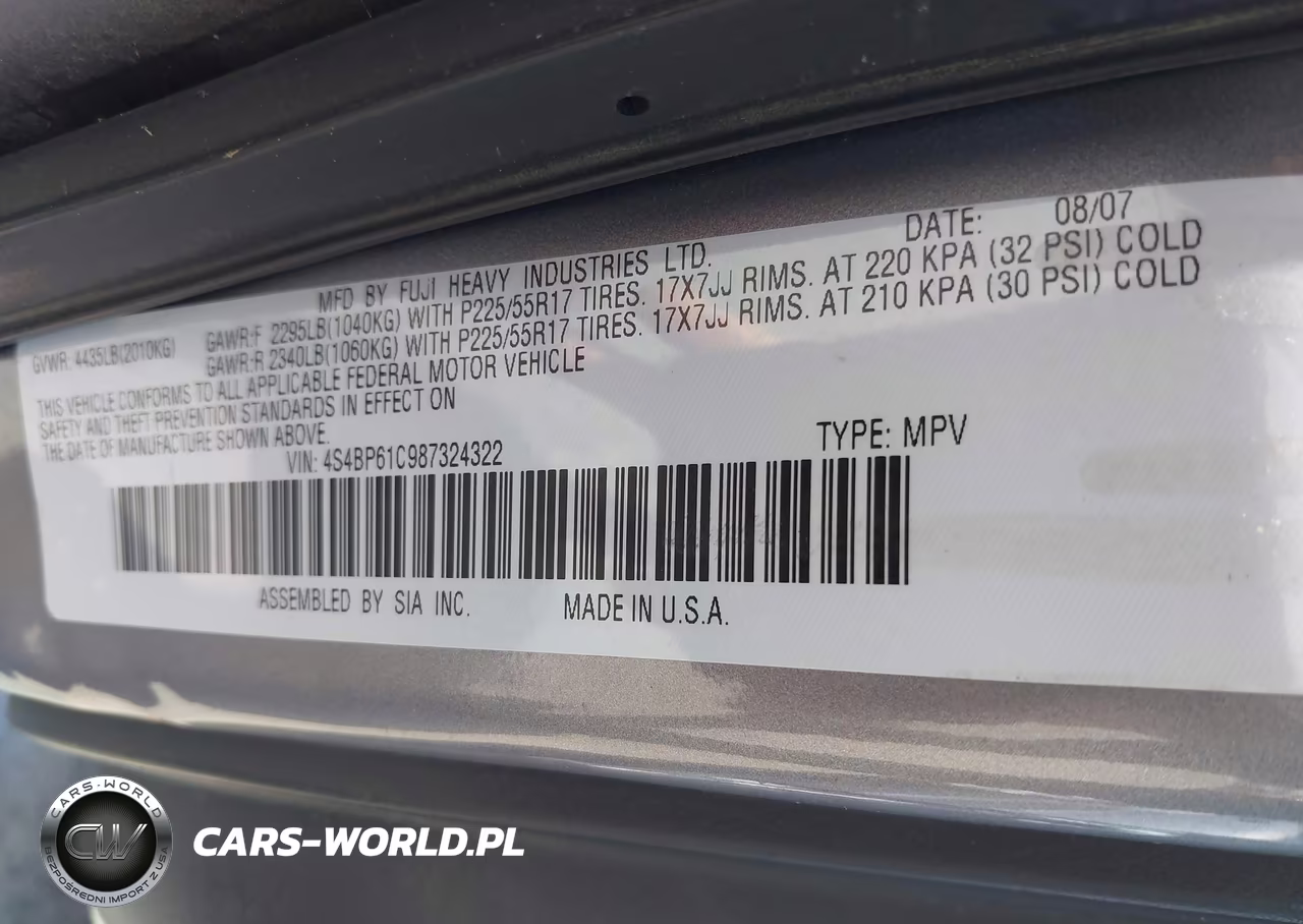 2008 Subaru Outback 2.5I-2.5I L.l. Bean Edition VIN:4S4BP61C987324322 - 9