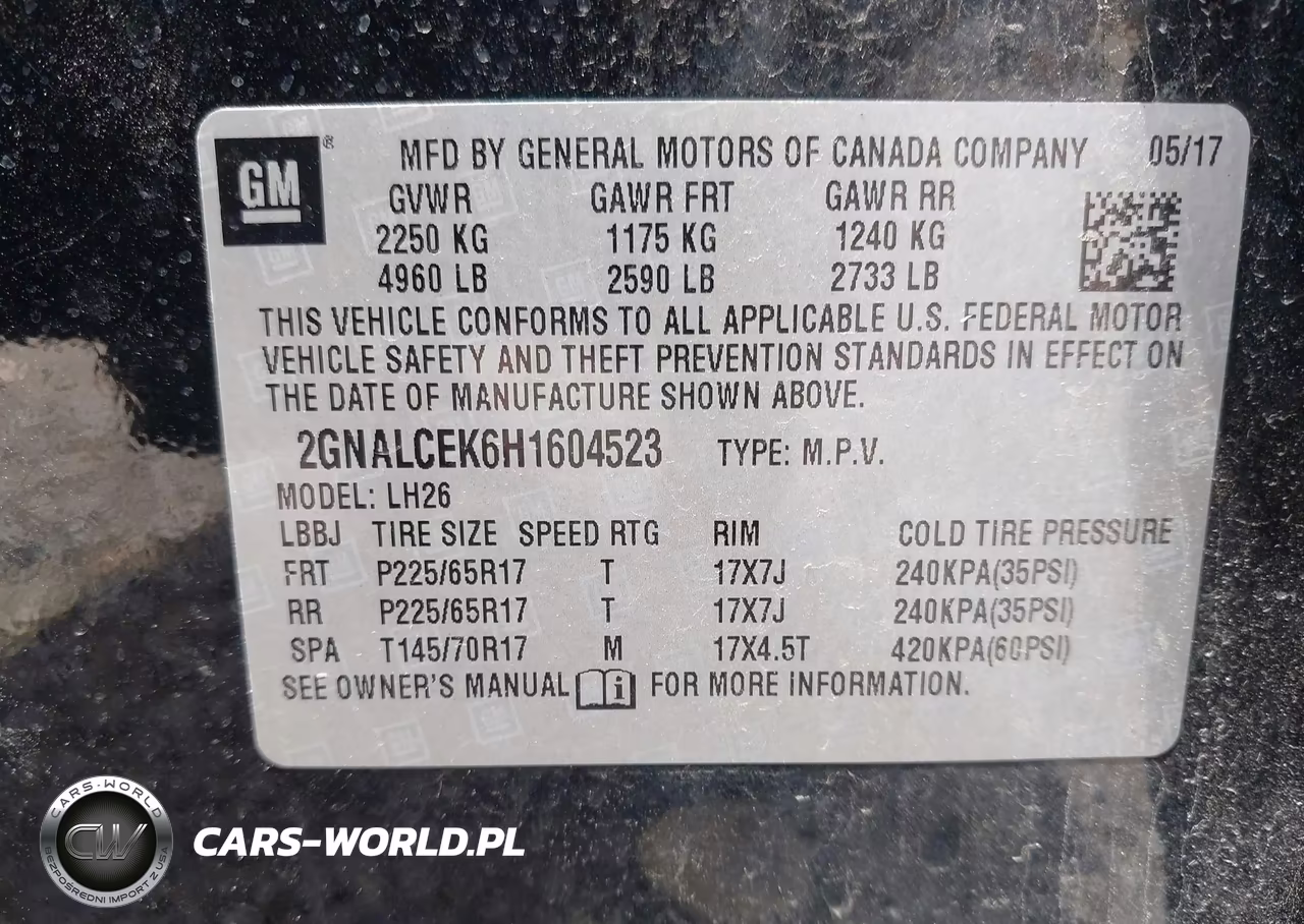 2017 Chevrolet Equinox Lt VIN:2GNALCEK6H1604523 - 9