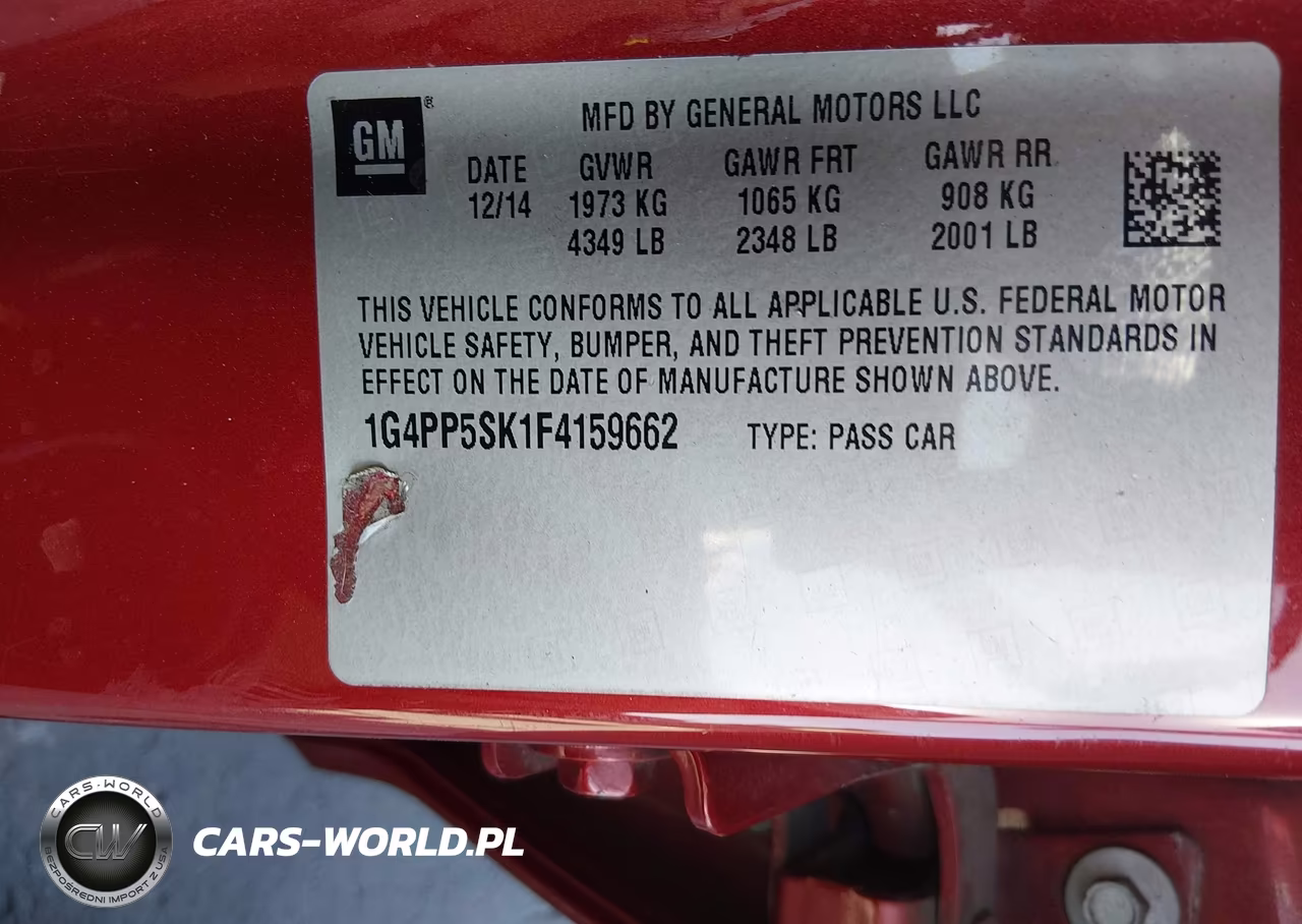 2015 Buick Verano VIN:1G4PP5SK1F4159662 - 9
