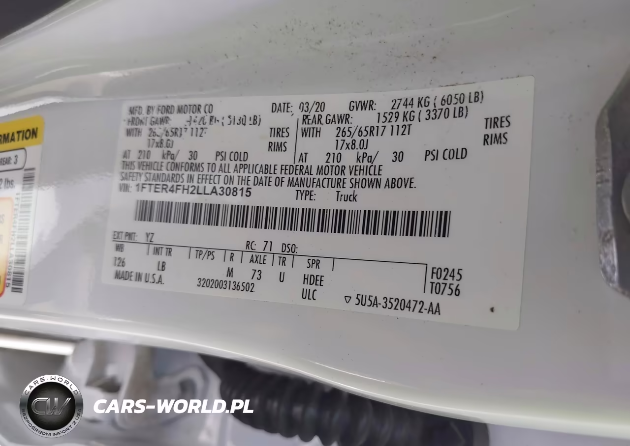 2020 Ford Ranger Xlt VIN:1FTER4FH2LLA30815 - 9