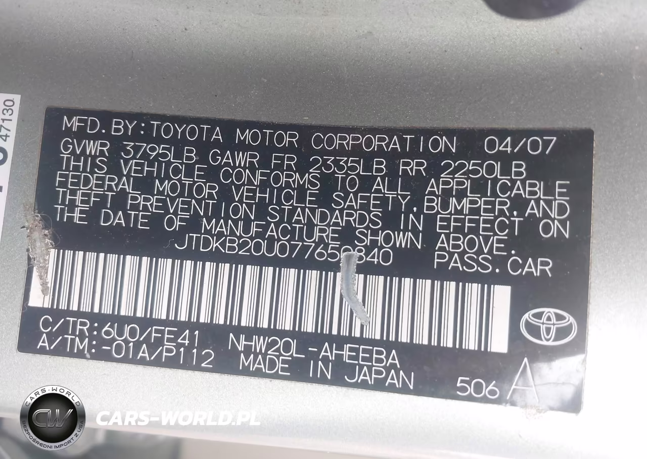 2007 Toyota Prius VIN:JTDKB20U077650840 - 9