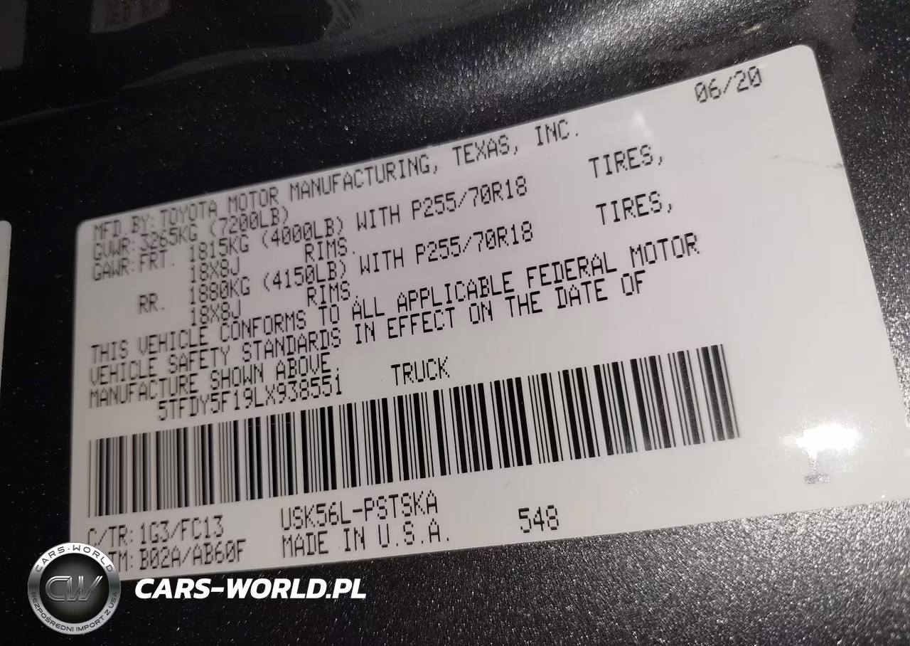 2020 Toyota Tundra Sr5 VIN:5TFDY5F19LX938551 - 9