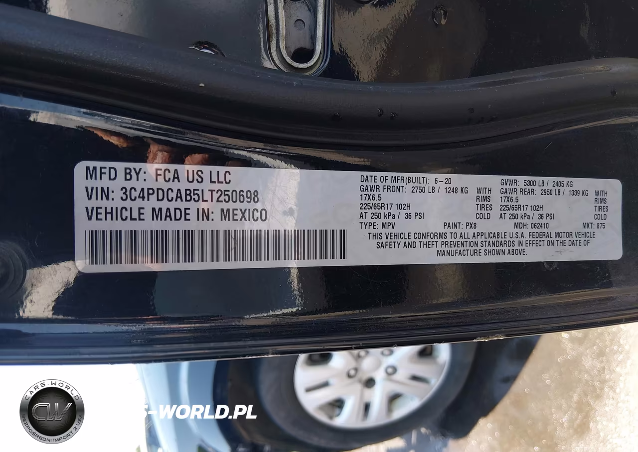 2020 Dodge Journey Se Value VIN:3C4PDCAB5LT250698 - 9