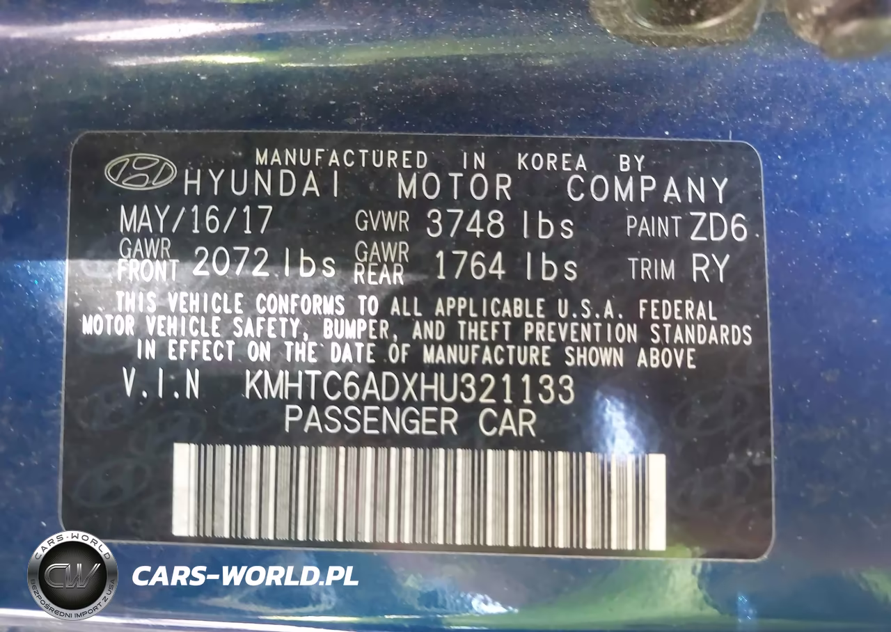 2017 Hyundai Veloster Value Edition VIN:KMHTC6ADXHU321133 - 9