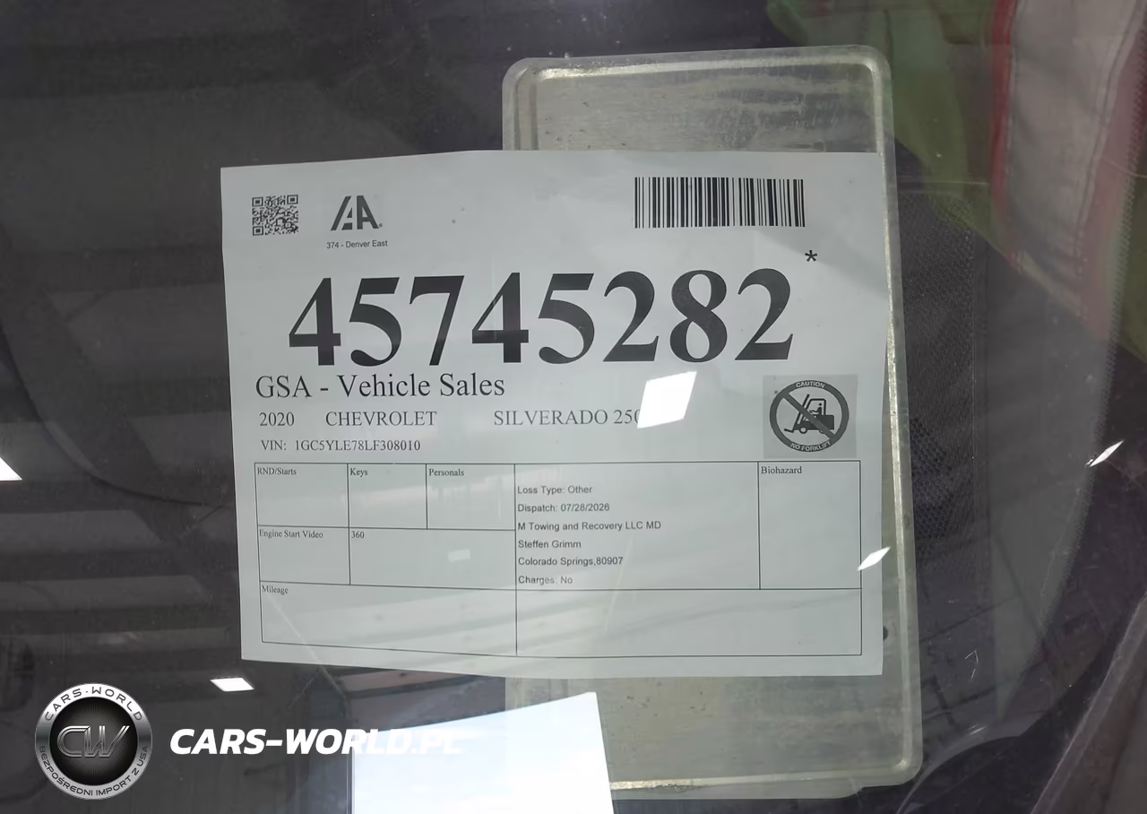 2020 Chevrolet Silverado 2500Hd VIN:1GC5YLE78LF308010 - 9