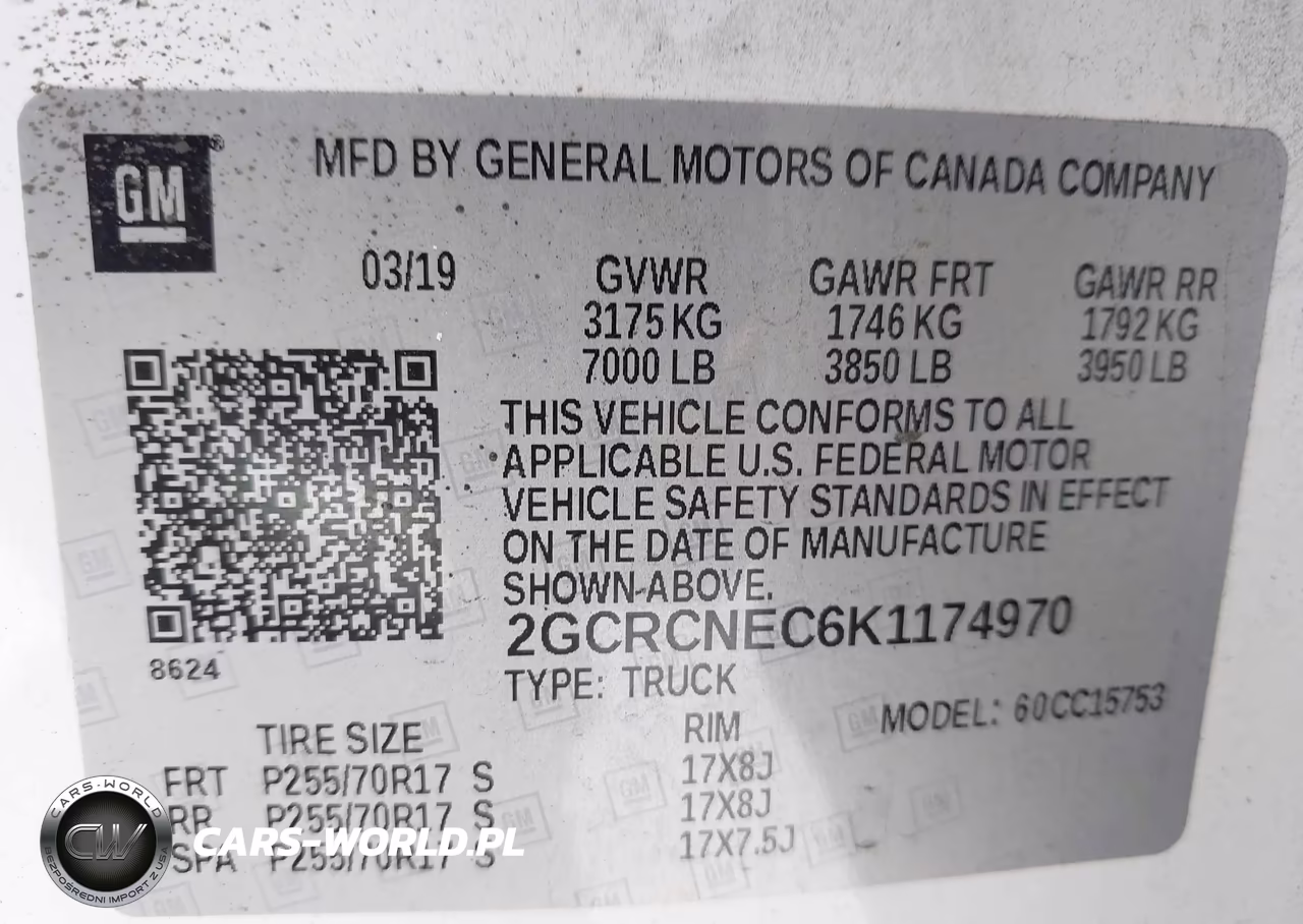 2019 Chevrolet Silverado 1500 Ld Wt VIN:2GCRCNEC6K1174970 - 9