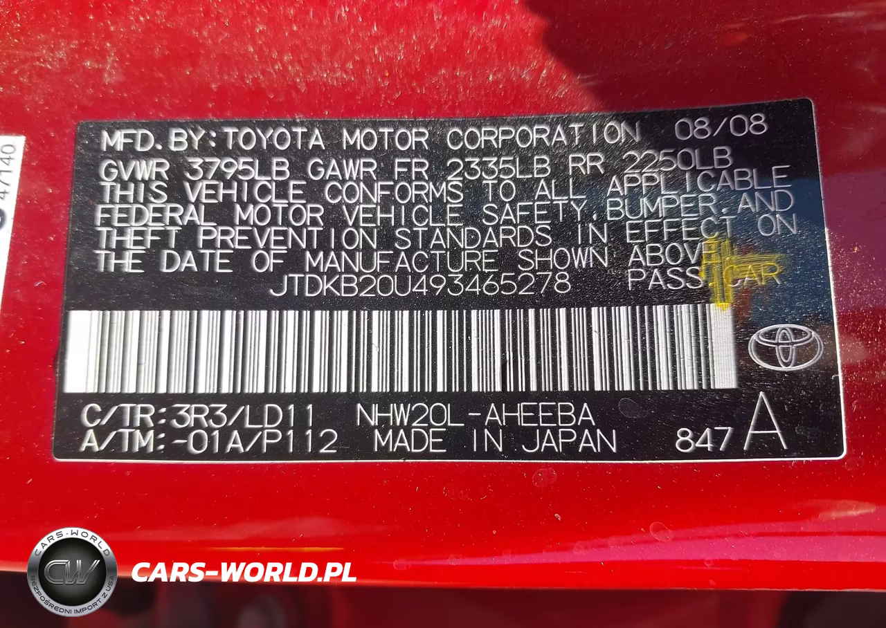2009 Toyota Prius Touring VIN:JTDKB20U493465278 - 9
