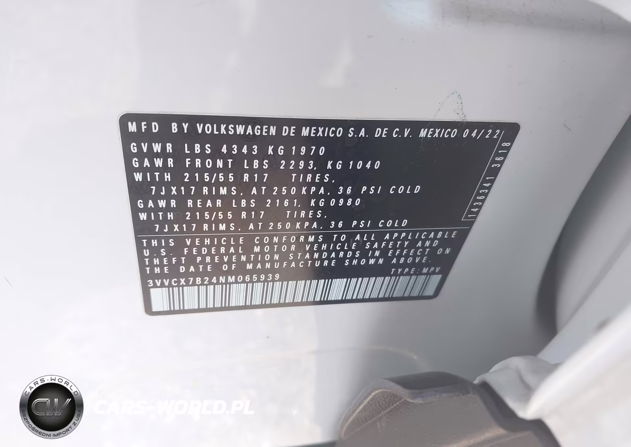 2022 Volkswagen Taos 1.5T S VIN:3VVCX7B24NM065939 - 9