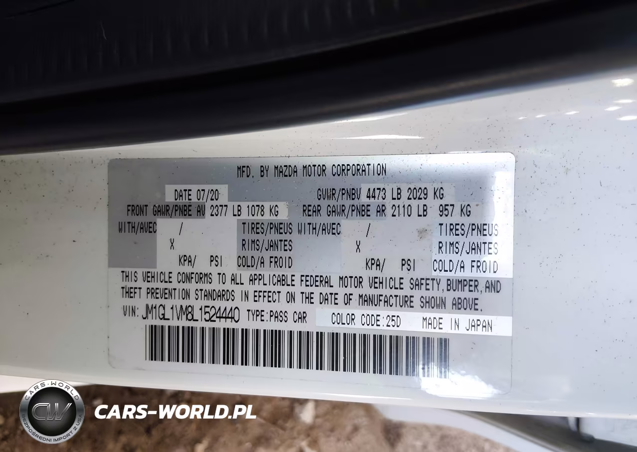 2020 Mazda Mazda6 Touring VIN:JM1GL1VM8L1524440 - 9