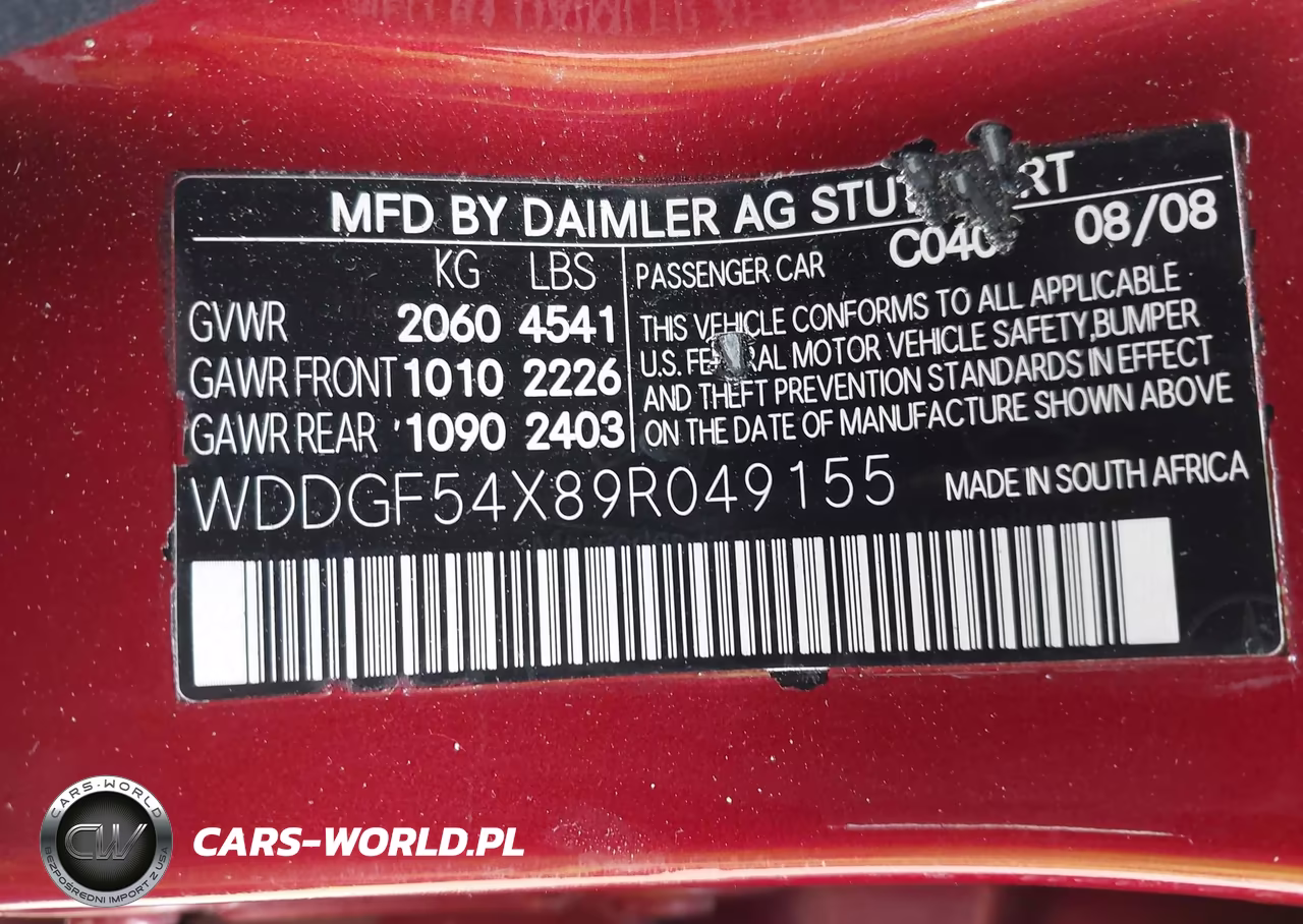 2009 Mercedes-Benz C 300 Luxury-Sport VIN:WDDGF54X89R049155 - 9