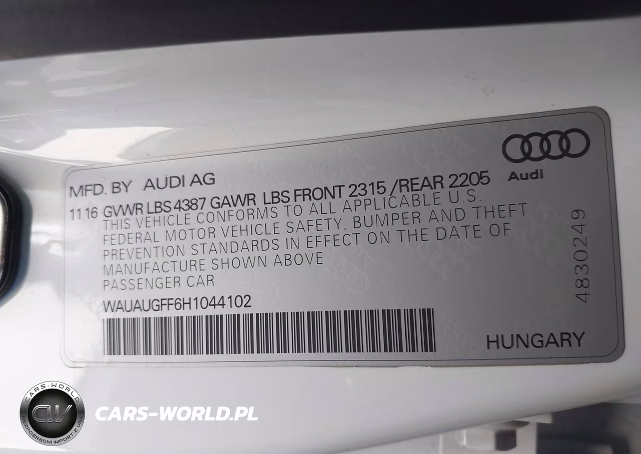 2017 Audi A3 2.0T Premium VIN:WAUAUGFF6H1044102 - 9
