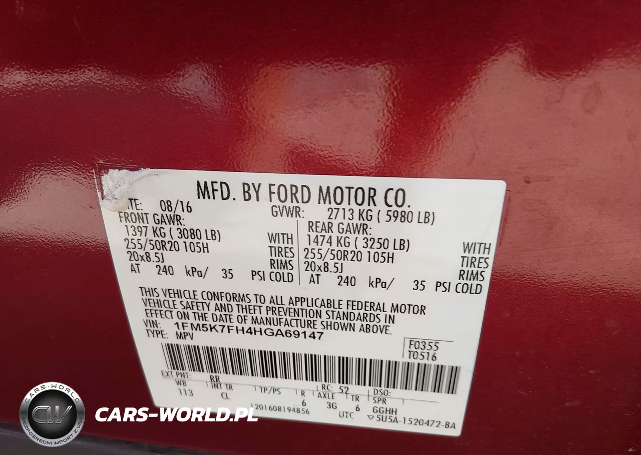 2017 Ford Explorer Limited VIN:1FM5K7FH4HGA69147 - 9