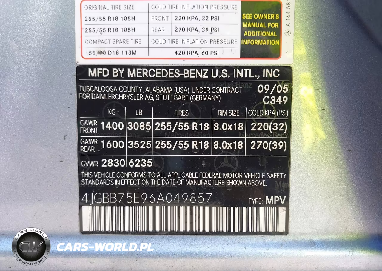 2006 Mercedes-Benz Ml 500 4Matic VIN:4JGBB75E96A049857 - 9