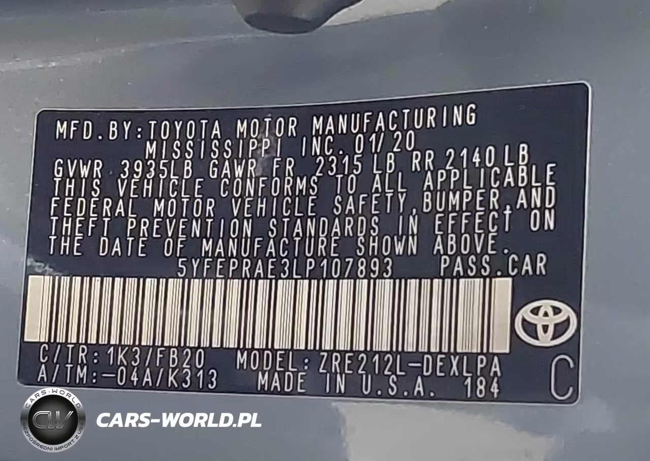 2020 Toyota Corolla Le VIN:5YFEPRAE3LP107893 - 9