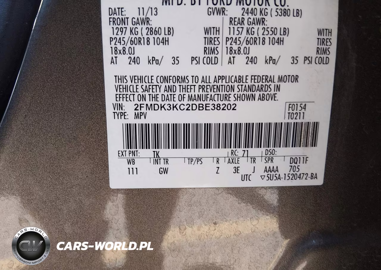 2013 Ford Edge Limited VIN:2FMDK3KC2DBE38202 - 9
