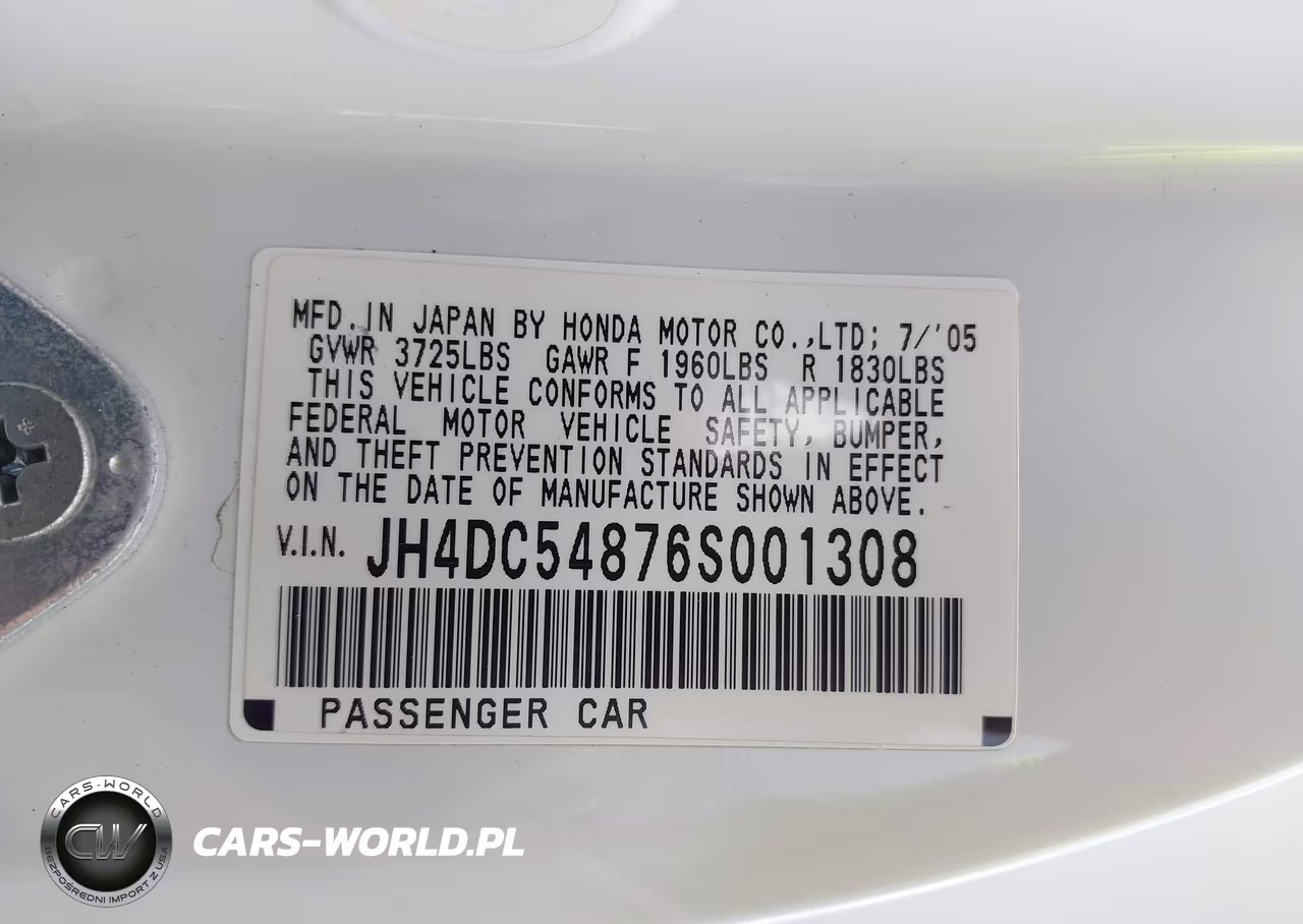 2006 Acura Rsx VIN:JH4DC54876S001308 - 9
