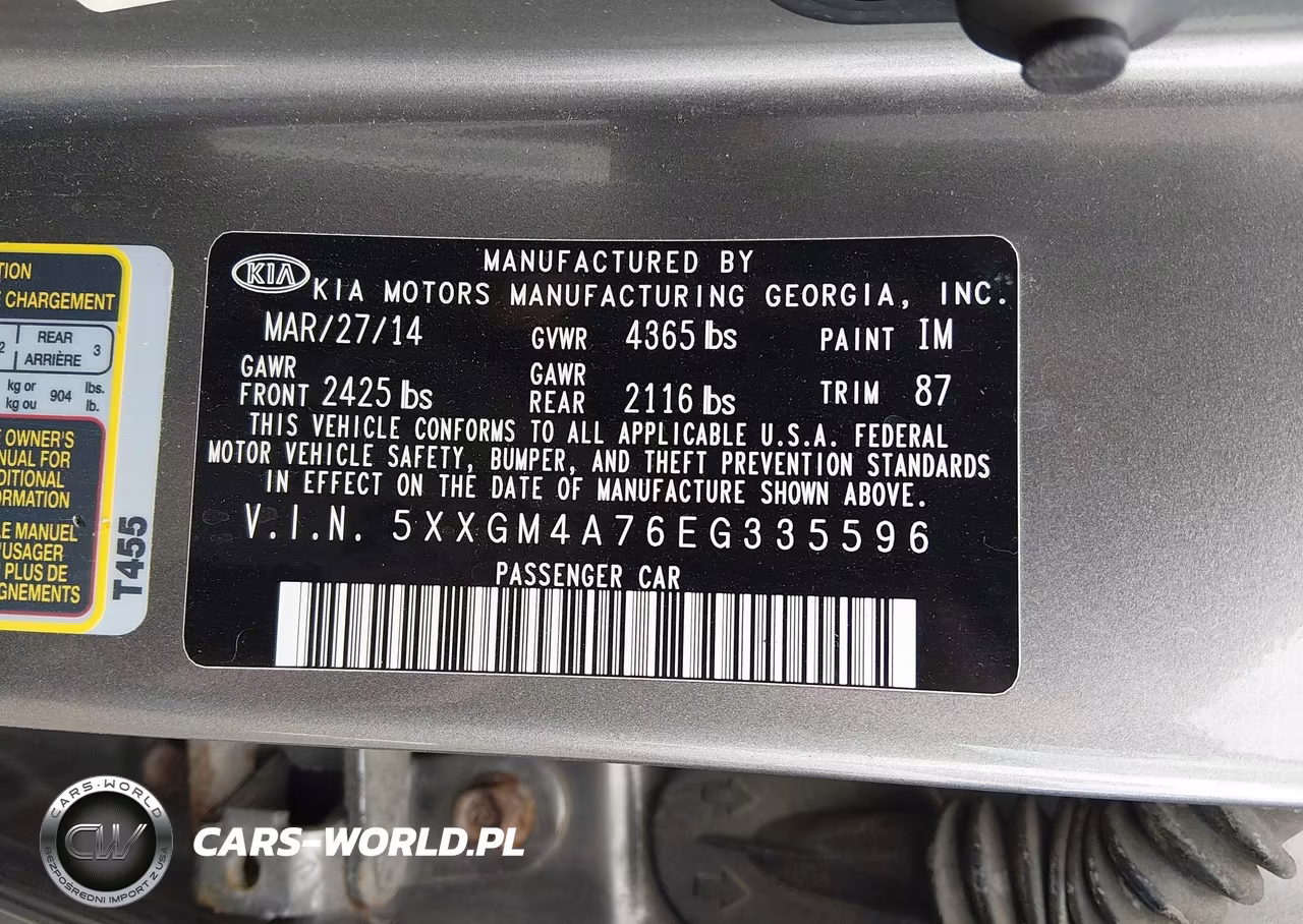 2014 Kia Optima Lx VIN:5XXGM4A76EG335596 - 9