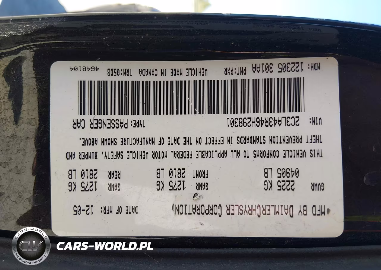 2006 Chrysler 300 VIN:2C3LA43R46H298301 - 9