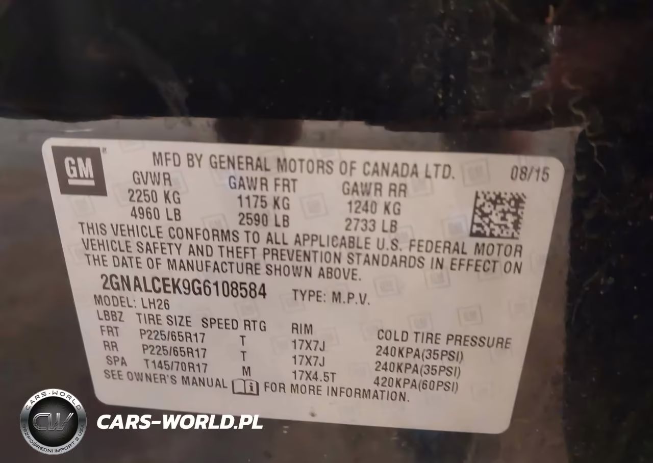 2016 Chevrolet Equinox Lt VIN:2GNALCEK9G6108584 - 9
