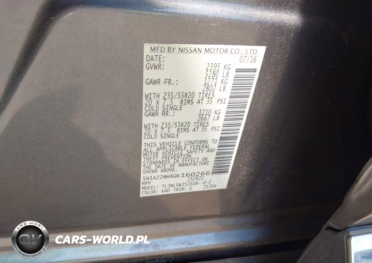 2016 Nissan Murano Platinum VIN:5N1AZ2MH4GN160266 - 9
