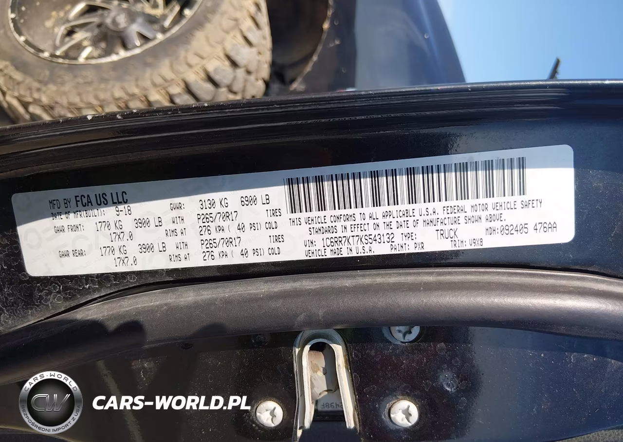 2019 Ram 1500 Classic Tradesman 4X4 5'7 Box VIN:1C6RR7KT7KS543132 - 9