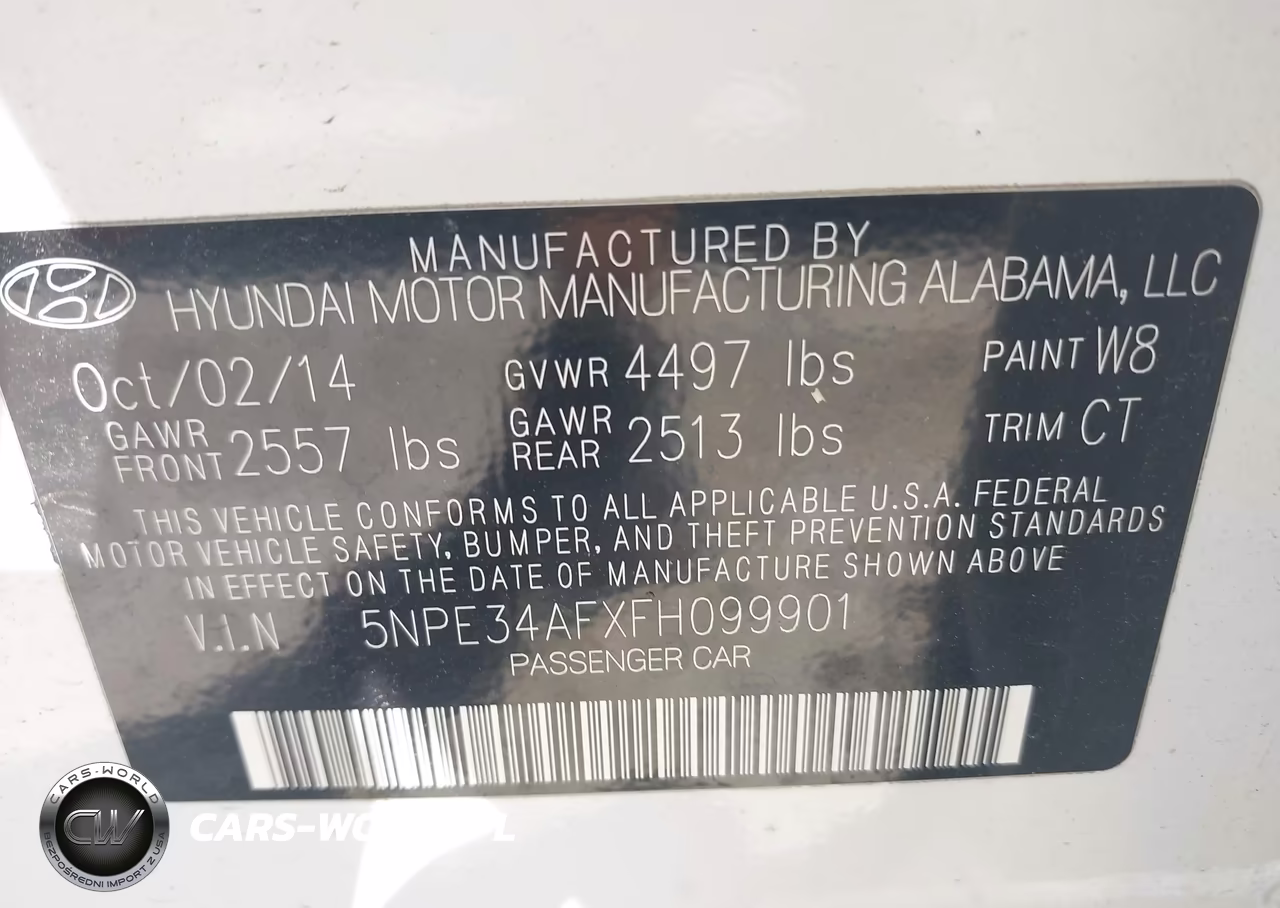 2015 Hyundai Sonata Sport VIN:5NPE34AFXFH099901 - 9