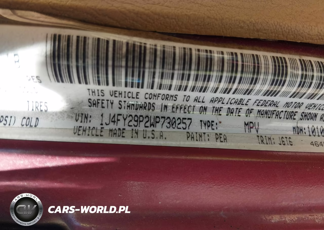 1998 Jeep Wrangler Se VIN:1J4FY29P2WP730257 - 9