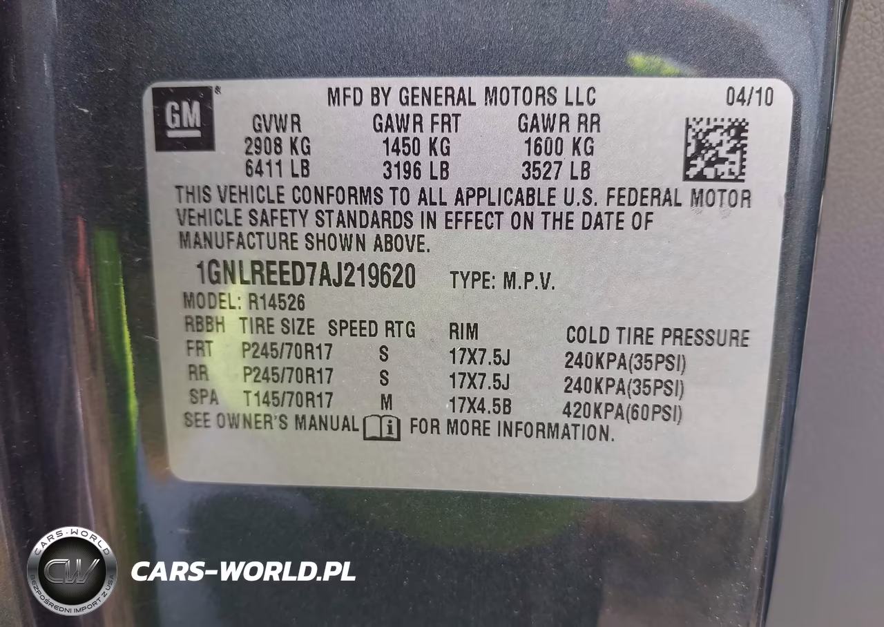 2010 Chevrolet Traverse Ls VIN:1GNLREED7AJ219620 - 9