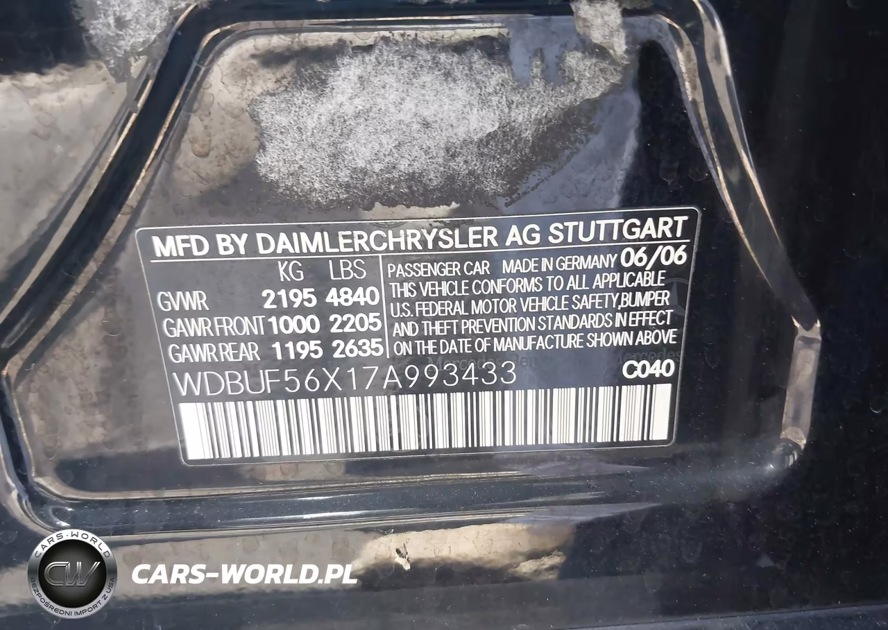 2007 Mercedes-Benz E 350 VIN:WDBUF56X17A993433 - 9