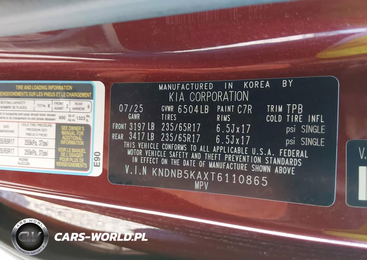2026 Kia Carnival Mpv Hybrid Lxs VIN:KNDNB5KAXT6110865 - 9