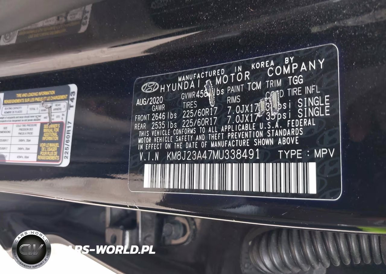 2021 Hyundai Tucson Se VIN:KM8J23A47MU338491 - 9