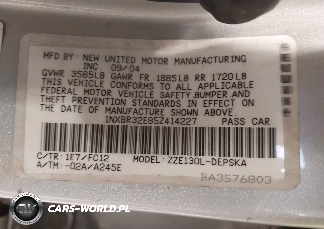 2005 Toyota Corolla S VIN:1NXBR32E85Z414227 - 9