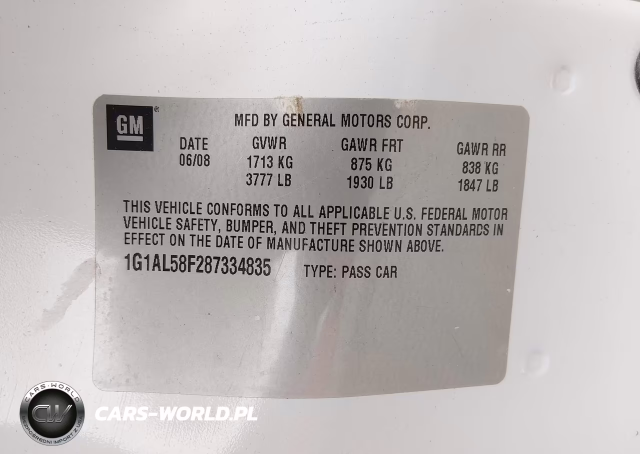 2008 Chevrolet Cobalt Lt VIN:1G1AL58F287334835 - 9