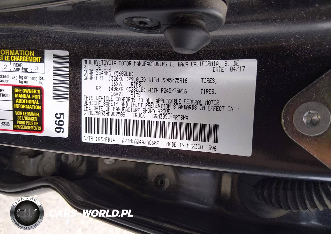 2017 Toyota Tacoma Sr V6 VIN:3TMCZ5AN3HM087508 - 9